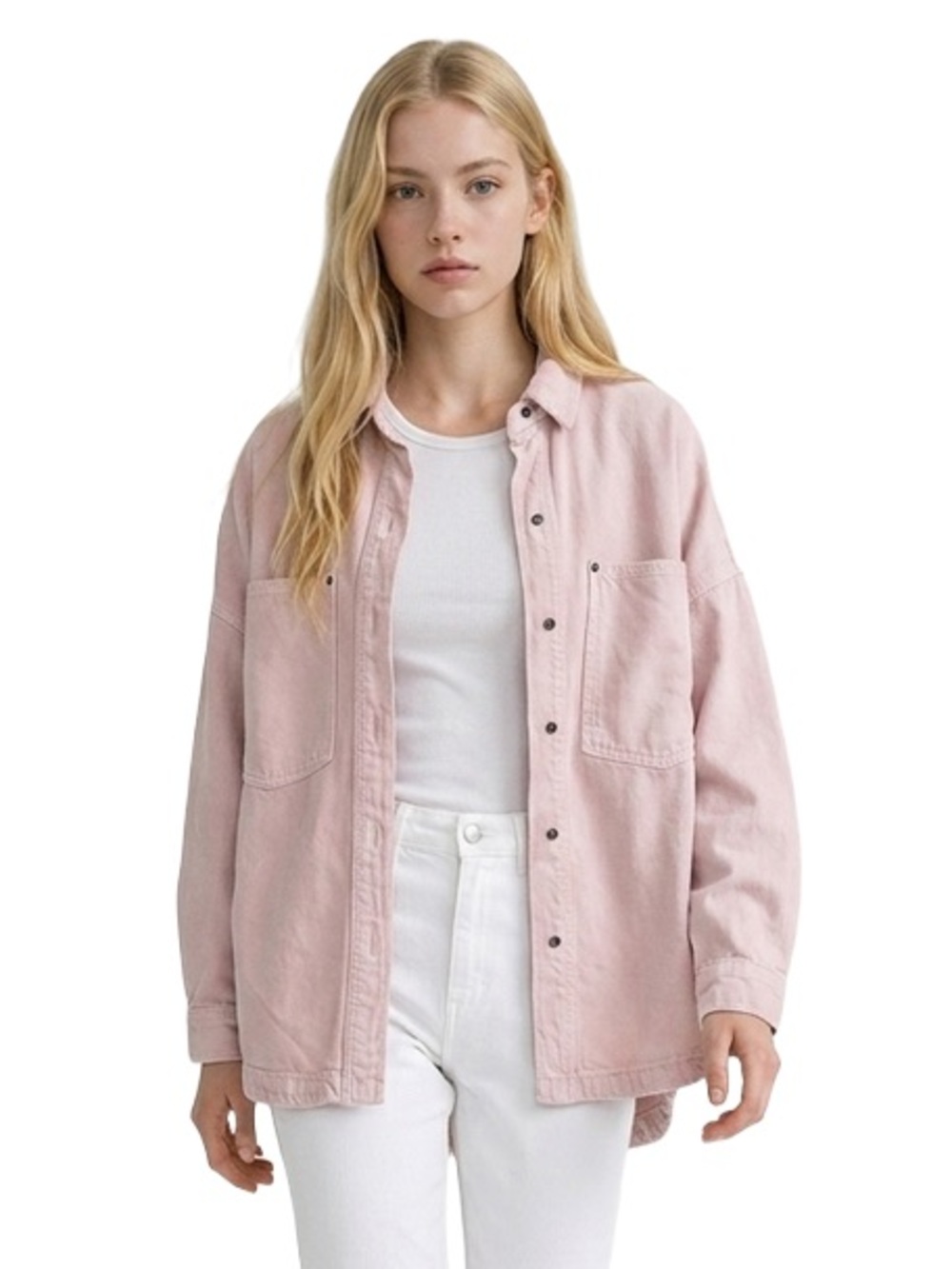 Women’s Zara oversized light pink shacket